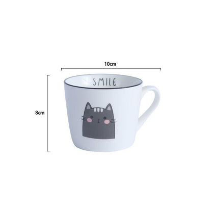 Cup Home Ceramic Creative Water Cup Milk Breakfast Cup Parent-child Mug Tea Cup Student Large Capacity Water Cup