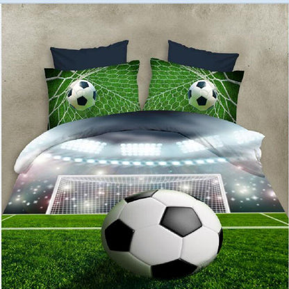 WTEMPO Brand 3D Soccer E Bedding Pillowcase Quilt Cover 3Pcs Bedding Sets Bed Linen