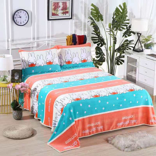 Home Textiles Flannel Blanket Super Warm and Soft Double-sided Plus Fleece Blanket Siesta Cover Blanket Sheet Autumn and Winter Universal