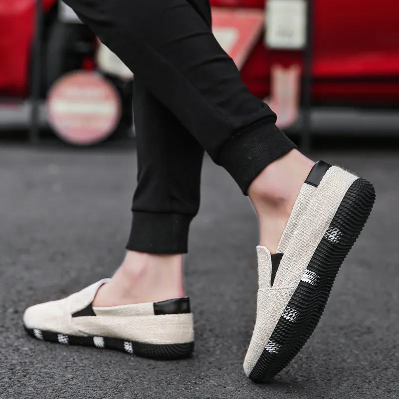 Summer Linen Canvas Shoes Casual Lazy Breathable Sneakers