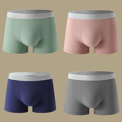 Men Underwear Cotton Boxershorts Graphene Antibacterial Boxers Mid Waist Solid Color Male Panties Breathable Boxers