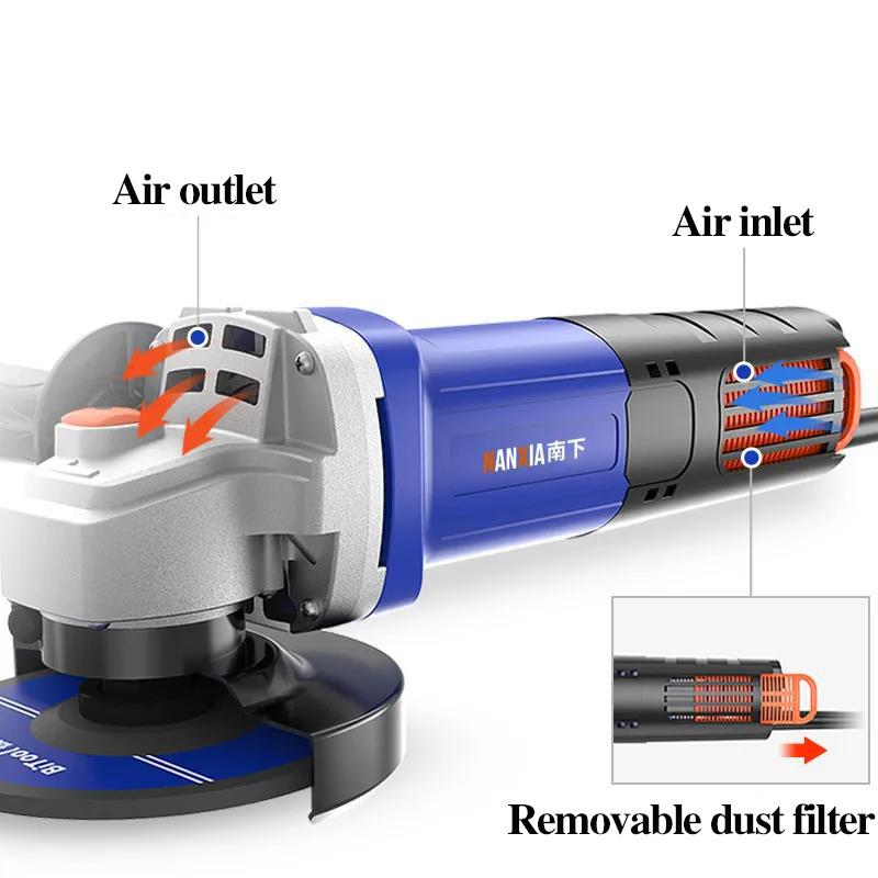 2100W Industrial Handheld Electric Grinder Multi-function Angle Grinder Wire Cutter Polisher 4m Line Long