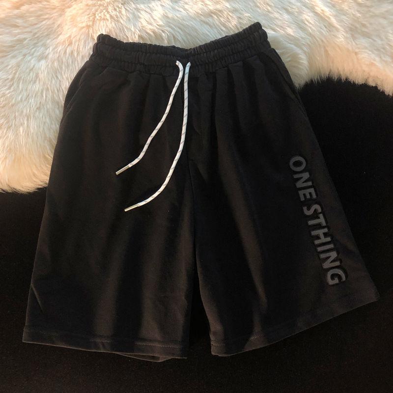 Reflective Letter Printed Pants Men and Women Loose Sports Shorts Ins Casual Couple Fashion Five-point Pants Trend