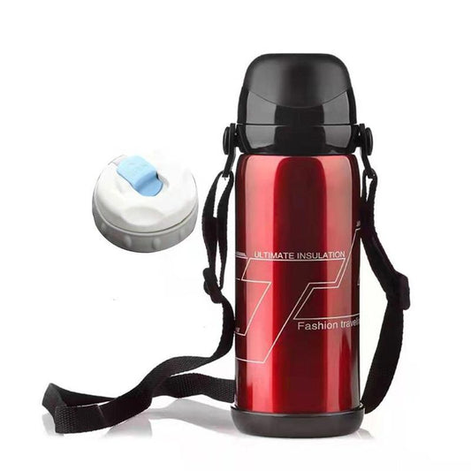 800ml Stainless Steel Vacuum Flask Outdoor Sports Large Capacity Kettle Coffee Tea Water Bottle Milk Cup