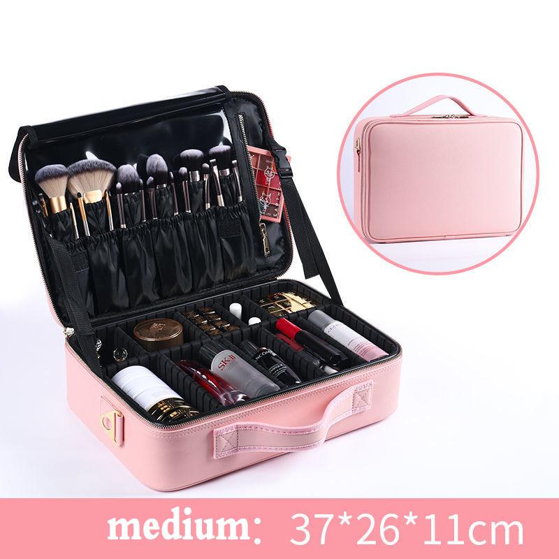 Cosmetic Bag Simple PU Leather Large-capacity Cosmetic Storage Bag and Makeup Artist Tattoo Tool Kit