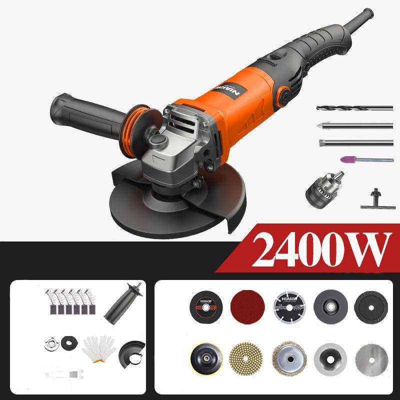 2400W Powerful 6-Speed Angle Grinder Deluxe Set Cord Cutter Polisher Handheld Power Tool 11000R