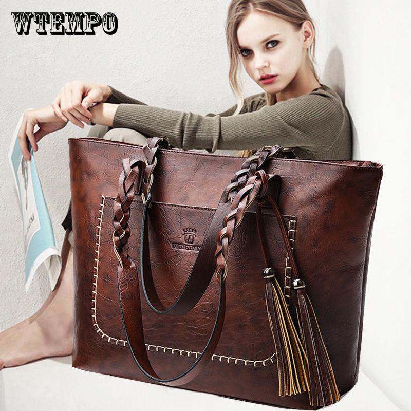 Handbags Fashion PU Tote Women Leather Handbag Messenger Shoulder Bags