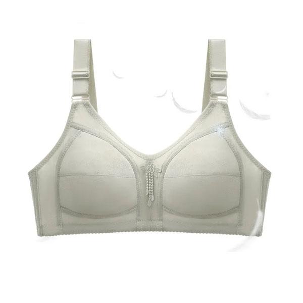 Women's Underwear Ultra Thin Large Size Lace Bra No Rims Gathering Anti-sagging Solid Color Bra