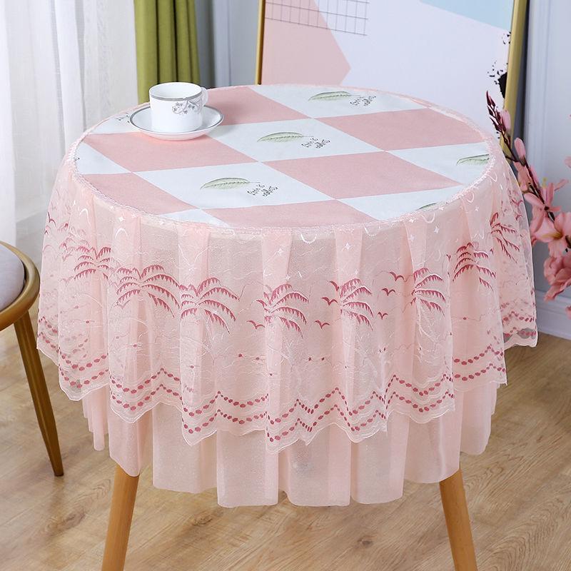 Lace Round Tablecloth Household All-inclusive Round Coffee Table Cover Towel Cover Cloth Round Tablecloth Cushion Cover Tablecloth