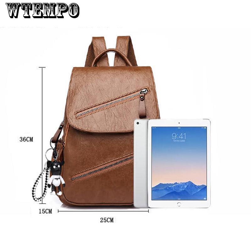 New Fashion Women Leather Backpack Female solid color Bag Ladies Softback Backpacks Mochilas