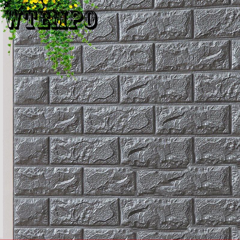 WTEMPO Brick Wall Sticker Creative Brick Pattern Wallpaper Waterproof Wall Sticker Home Decoration