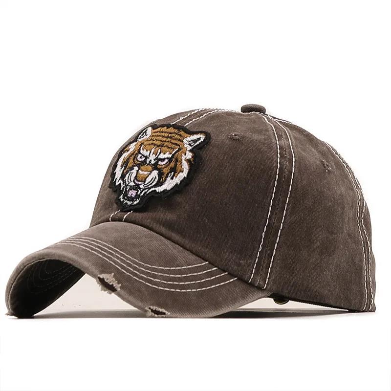 Tiger Embroidered Baseball Cap Men's Cotton Peaked Cap Cool Outdoor Travel Women's Spring and Summer Sun Hat Casual Sports Hat