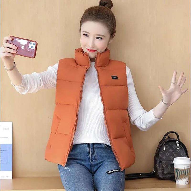 Autumn and Winter Down Coat Vest Women's Outer Wear Short Wild Waistcoat Waistcoat Lightweight Cotton Coat Jacket Tide