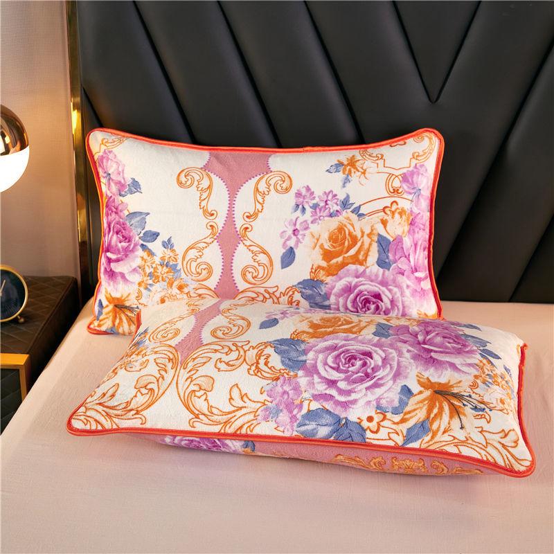 Thick Mink Velvet Pillowcase Milk Velvet Student Dormitory Flannel Pillowcase Bedding