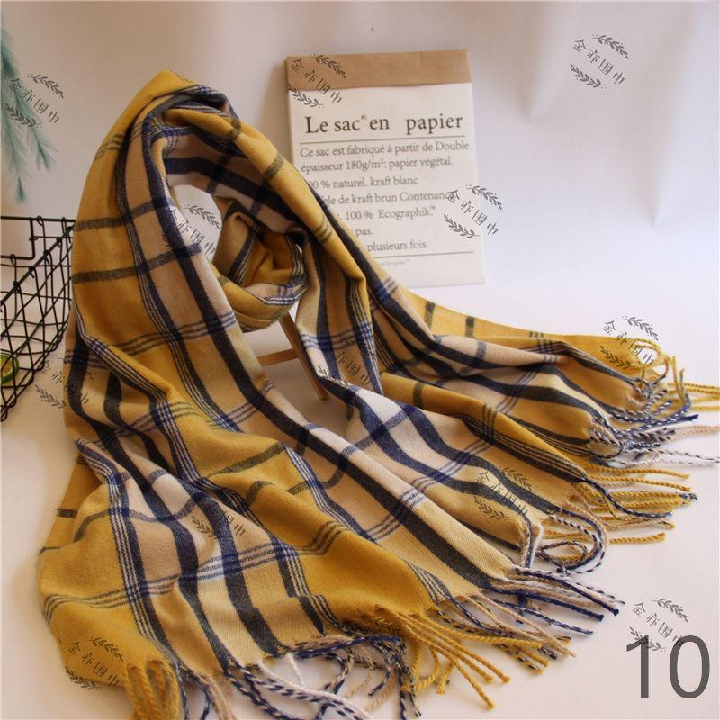 Winter Women Scarf Plaid Warm Cashmere Scarves Shawls Female Pashmina Scarf Lady Blanket Wraps