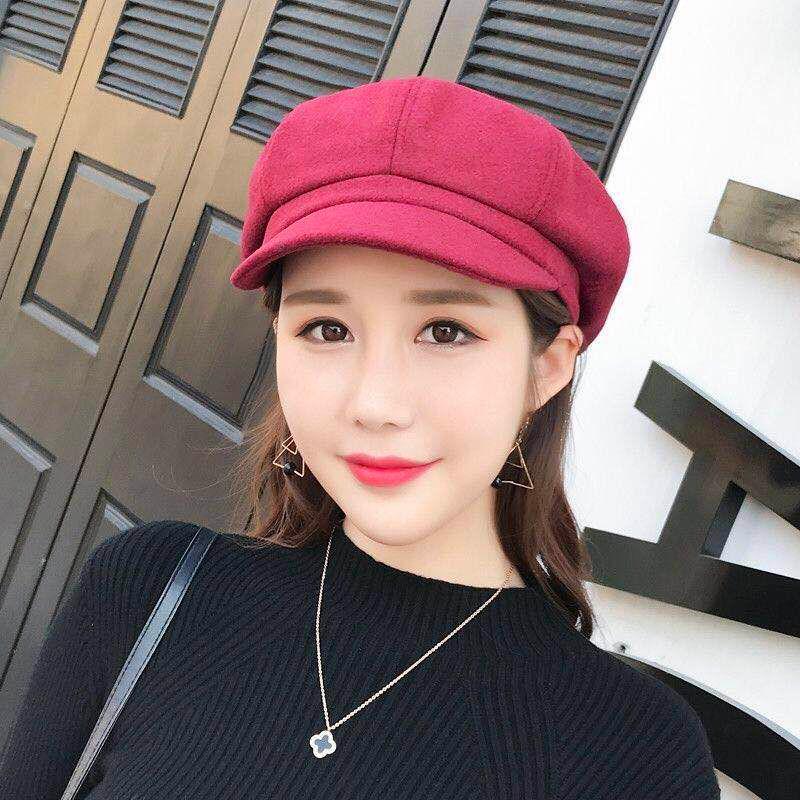 Fashion Woman hat Plush Cotton hat Trendy wild hat Windproof hat Autumn winter Warm hat Thick hat