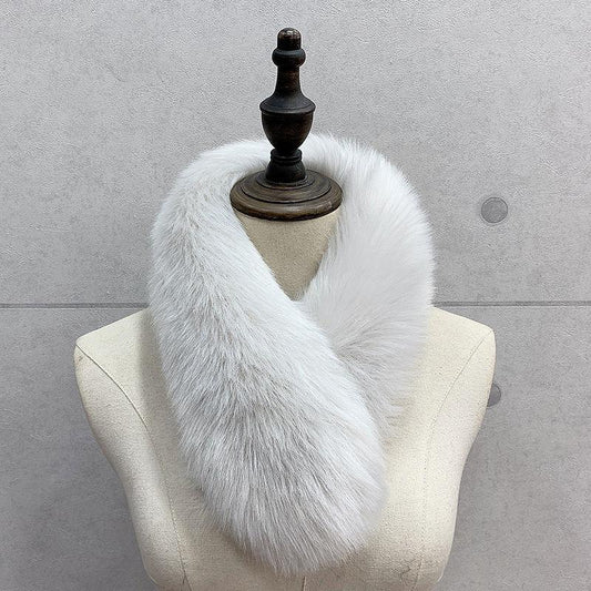 Winter Imitation Fur Scarf All-match Solid Color Fur Collar Female Warmth Padded Bib Scarf Shawl