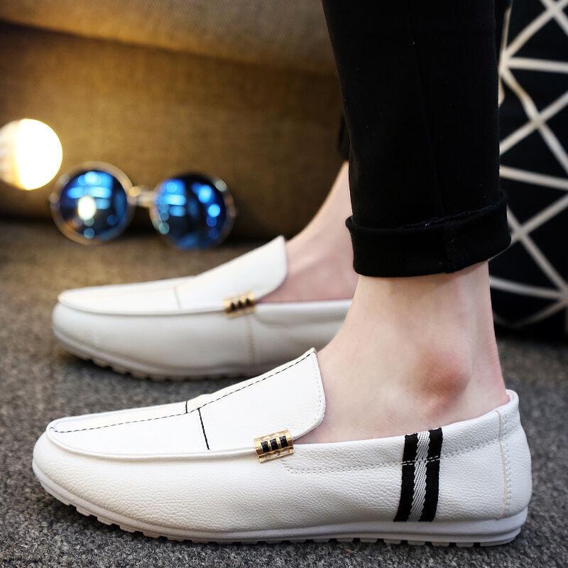 Men Loafers Comfortable Flat Shoes Slip on Leather Driving Shoes Spring Summer Casual Shoes