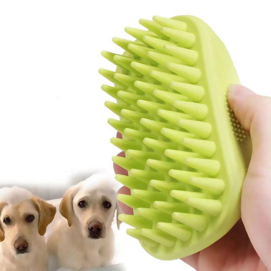 Dog Bathing Brush Large Pet Brush Cat Long Hair Silicone Massage Brush Shower Gel Brush Float Hair Cleaner Removal Pet Grooming Comb Pet Supplies