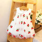 Summer Girls Dress Sleeveless Summer Girl Vest Skirt Baby Princess Skirt Children Mesh Skirt Cute Cherry Skirt