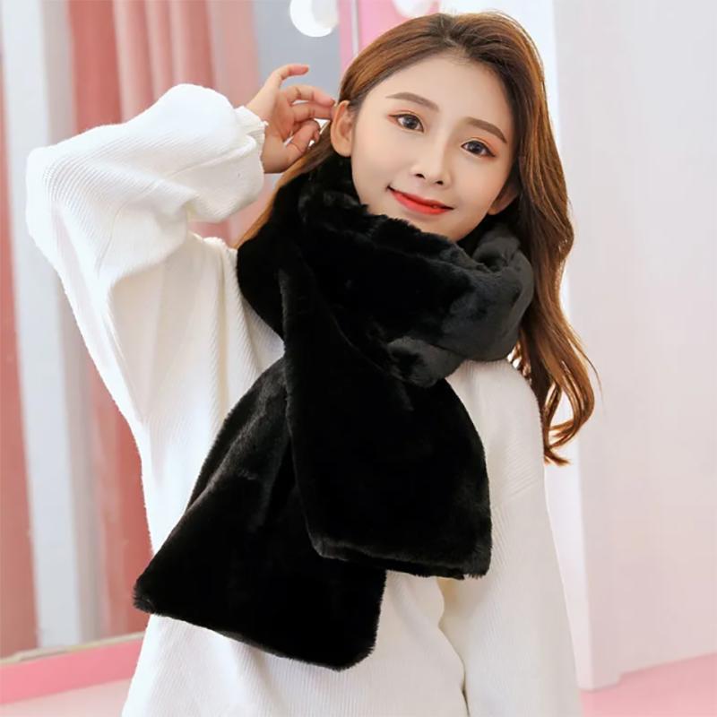 Women's Scarf Winter Warm Bib Thickened and Increased Imitation Fur Plush Cute All-match Bib Scarves