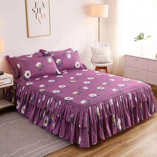 Bilateral Bed Skirt Bedspread Single Piece Non-slip Mattress Cover 1.2 Meters 1.5 Meters 1.8 Meters Dust Protection Cover