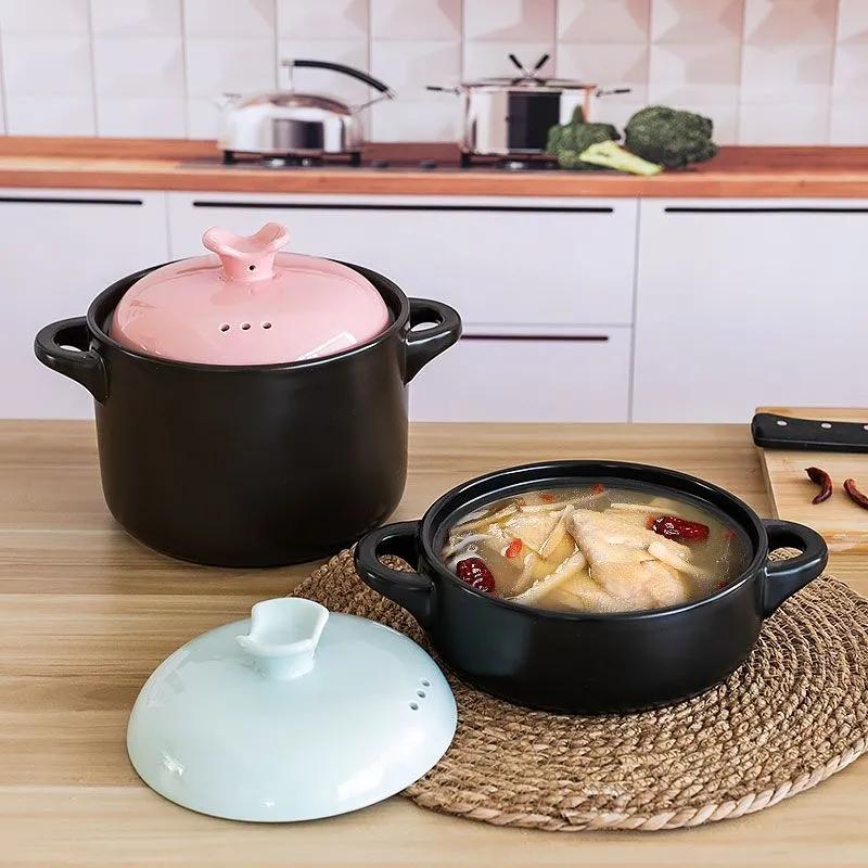 Casserole Stew Pot Soup Household High Temperature Resistant Ceramic Pot Complementary Food Small Casserole Stone Pot