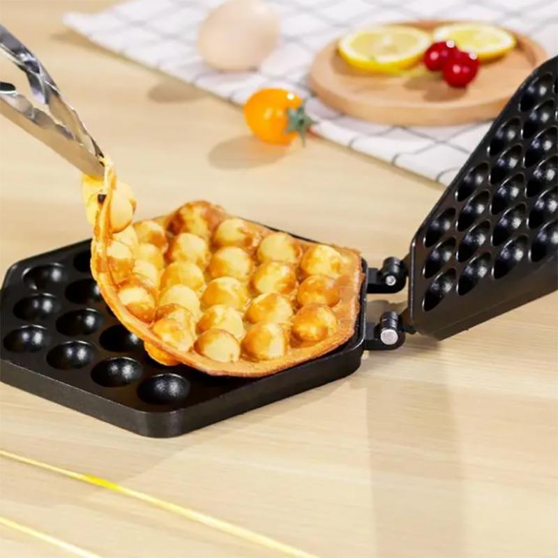 Waffle Maker Eggettes Pan Nonstick Egg Bubble Baking Mold Plate Tool Gas Stoves