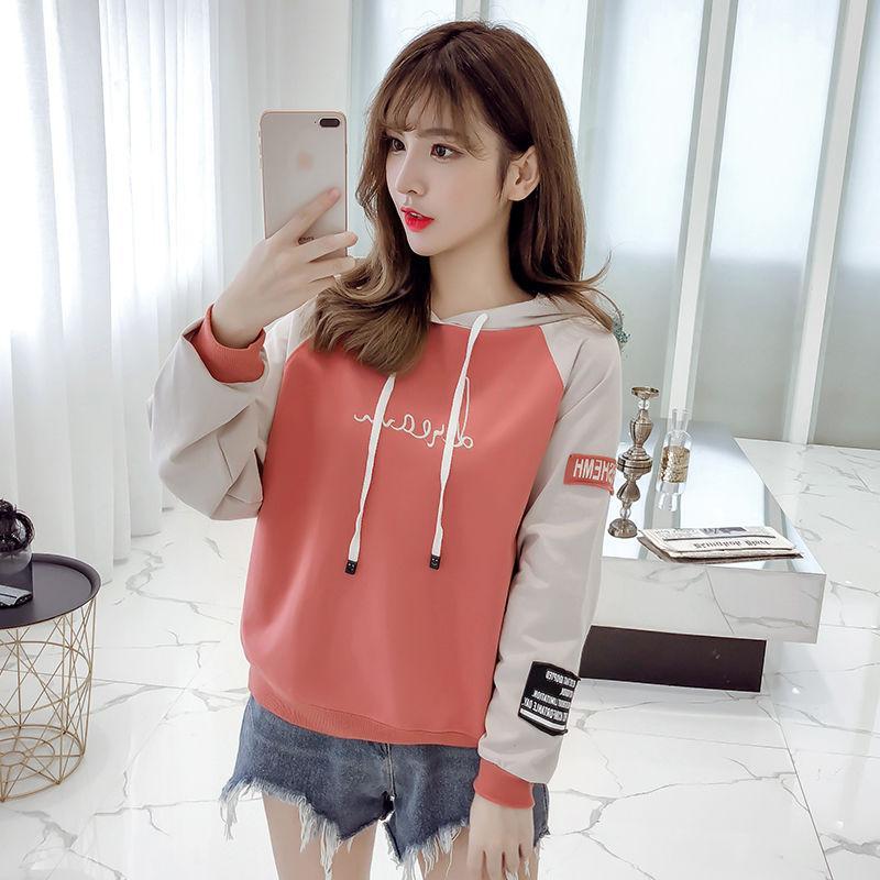 Long sleeve warm hooded Top Autumn winter sweater cotton women Sweatshirt wild large size