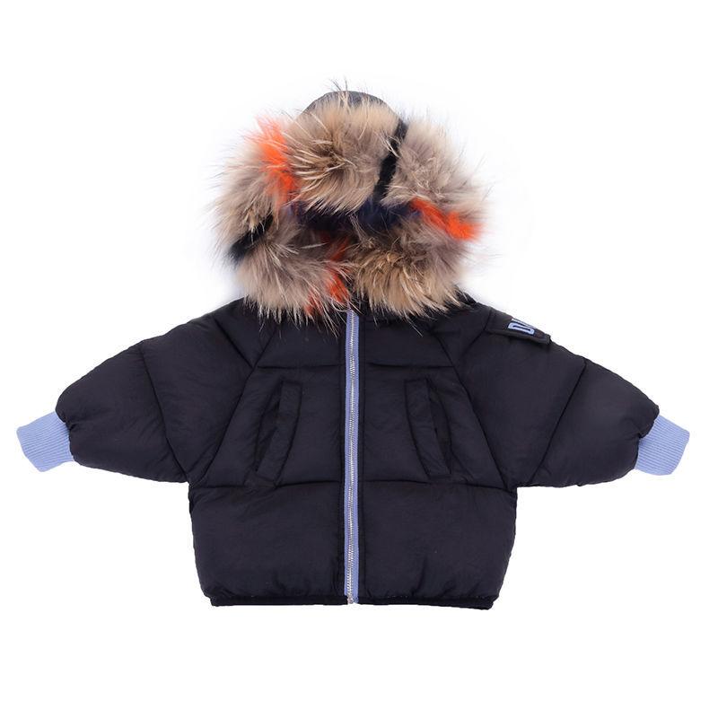 Girls' Jackets Boys and Girls Baby Cotton-padded Clothes Children's Winter Clothes Down Cotton Padded Jackets Overcoming Hooded Coat