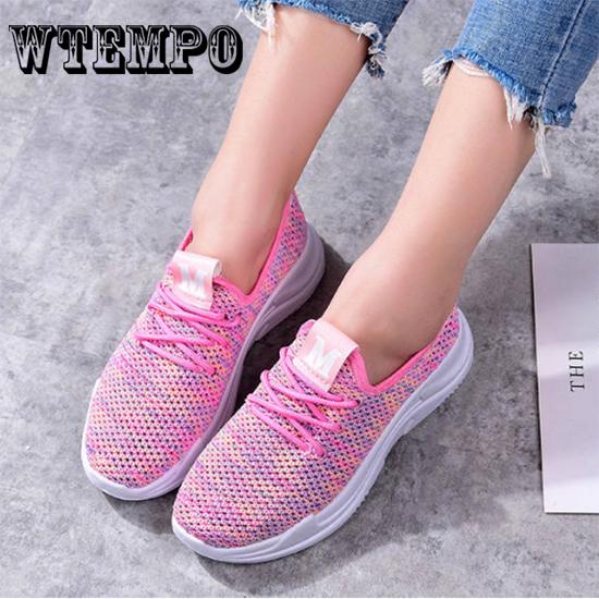 Sport Shoes Mesh Breathable Running Lightweight Flat Women Shoes