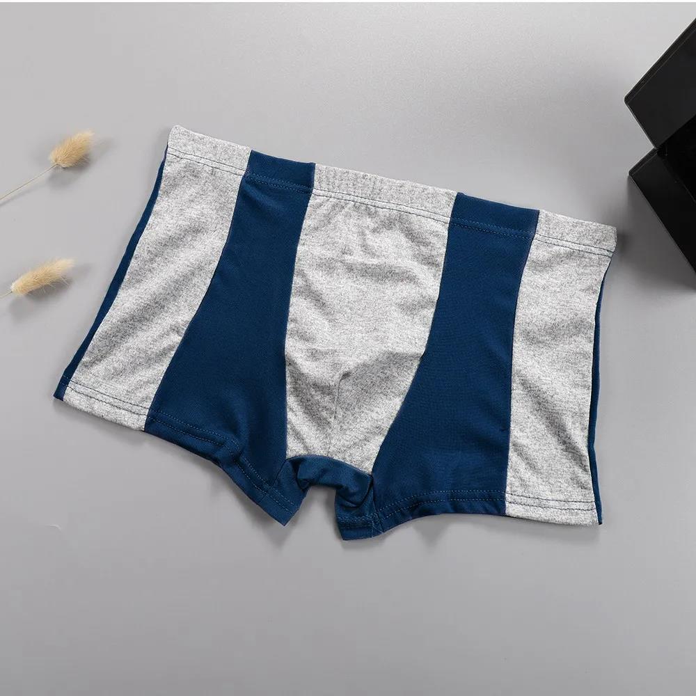 3 Pieces of Men's Color Contrast Briefs Simple Personality Fashion Color Matching Boxer Shorts Four Seasons Underwear for Teenagers