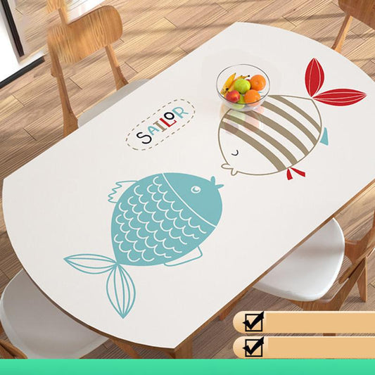 PVC Waterproof and Oil-proof Disposable Anti-scald Table Mat Tablecloth Oval Table Cloth Coffee Table Table Mat Tablecloth