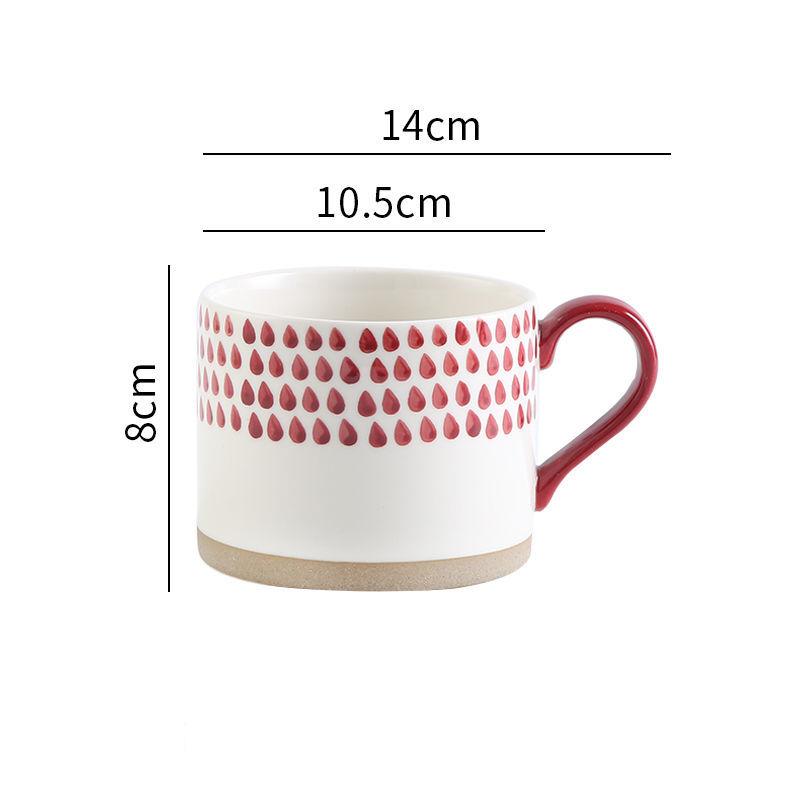 Hand-painted Breakfast Cup Oatmeal European Cute Yogurt Cup Home Net Red Milk Cup Large Capacity Cereal Mug