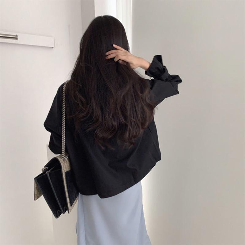 Irregular Design Shirt Dress Female Spring and Autumn Mid-length Temperament Waist Slim Slimming Dress