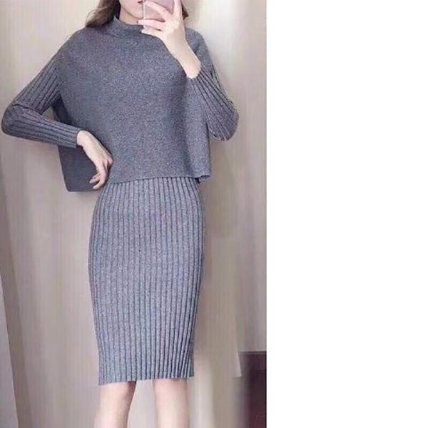 Women Package Hip Knitted Spring Dress Sexy Elegant Slim Bodycon Dress Autumn Long Vestidos Female