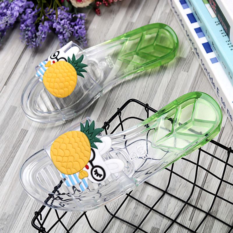 New Fruit Parent-child Slippers Female Summer Beach Fashion Transparent Slippers Soft Bottom