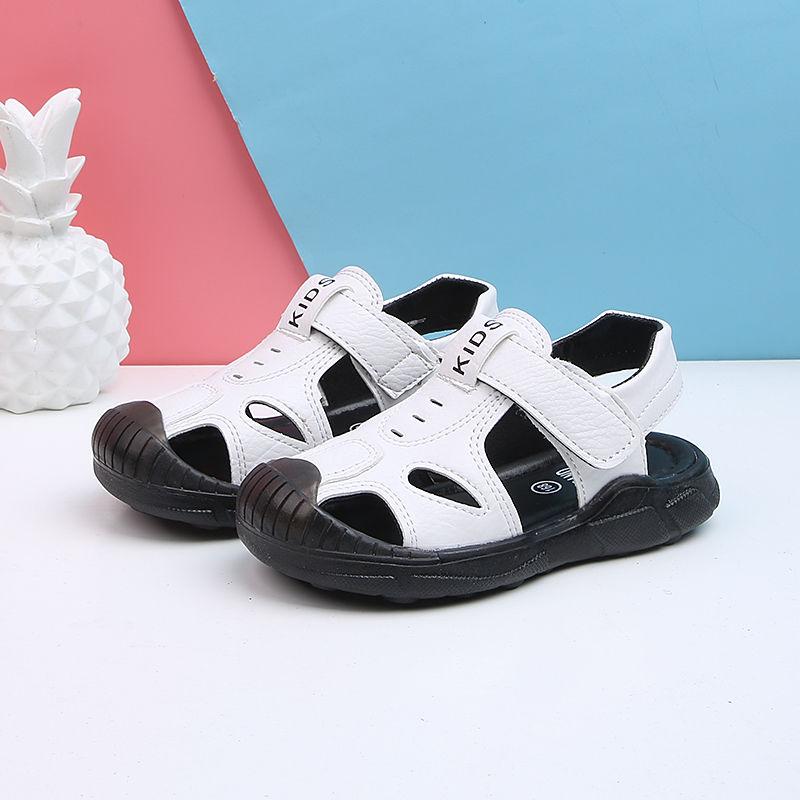 Boys Sandals Baotou Children's Sandals Kick-proof Soft Bottom Baby Toddler SandalsMiddle and Children's Beach Sandals