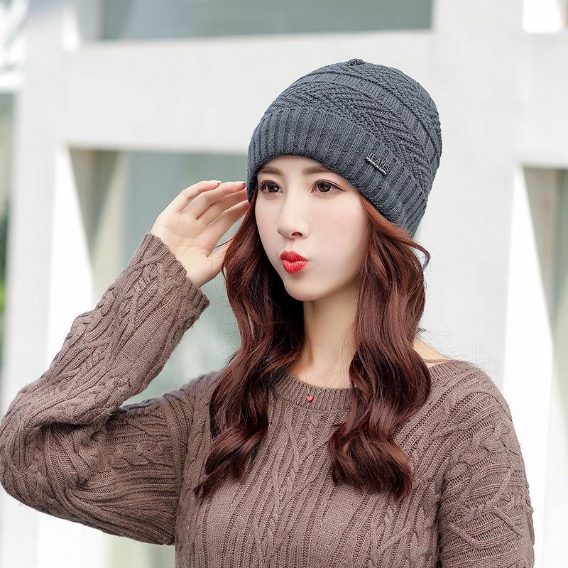 Cotton hat Trendy wild hat Windproof hat Winter Warm hat Thick hat Fashion Woman hat Plush