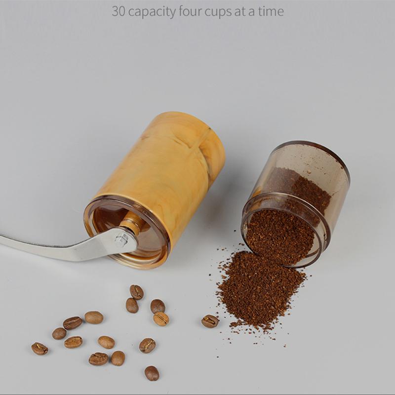 Portable Hand Crank Coffee Machine Detachable Household Manual Grinder for Whole Grains Coffee Grinder Glass Coffee Grinder