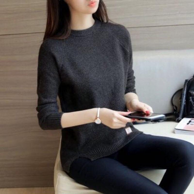 Sweater Women's Sweater Autumn and Winter Loose Wild Bottoming Shirt Long Sleeve Round Neck