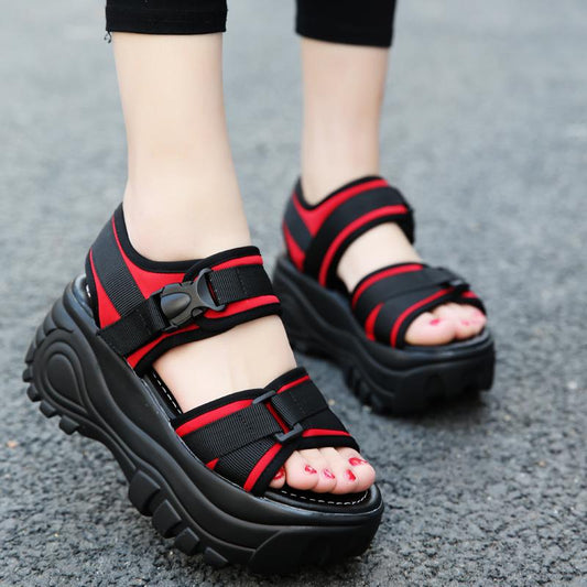 Women's Summer Thick-soled Sandals Female Casual Breathable Sports Sandals Roman Style Student's Non Slip Shoes