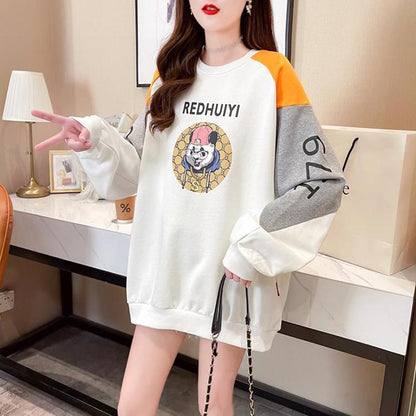 Fashion Fried Street Female Sweater Loose Korean Version of The Long Spring Thin Section Women's Top