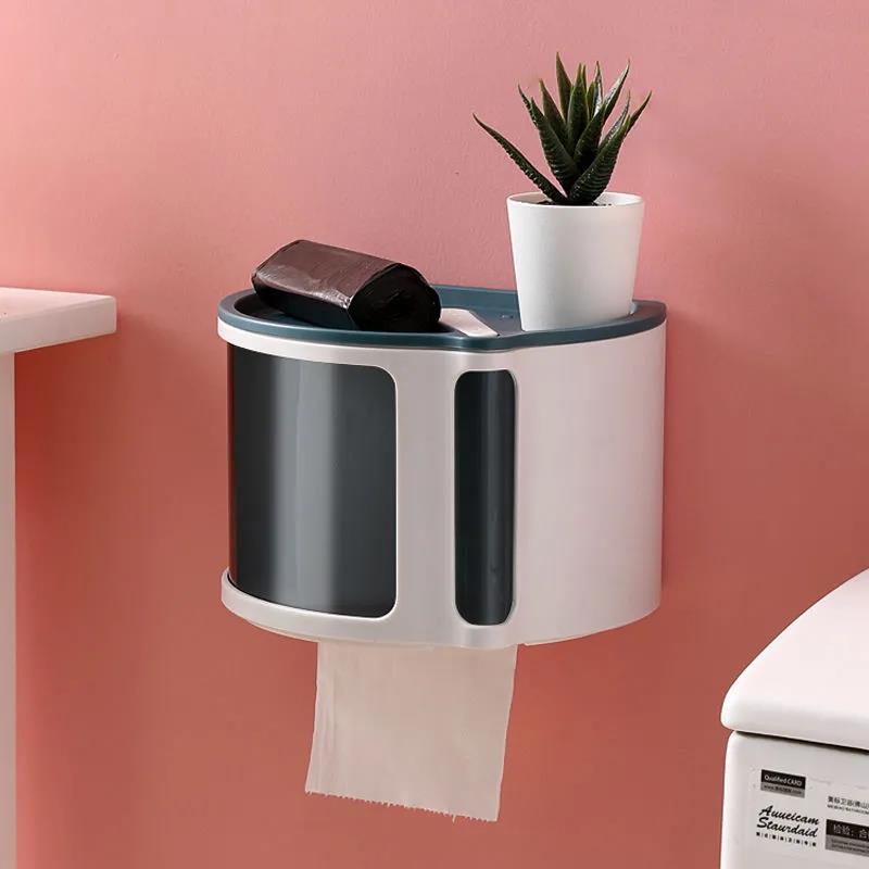 Toilet Tissue Box Toilet Free Punching Living Room Creative Stackable Paper Box Roll Paper Tube Multifunctional Rack