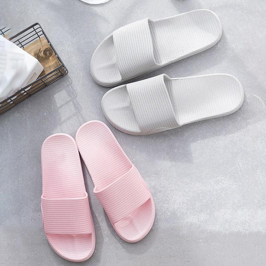 Women's Summer Bathroom Slippers, Indoor Non-slip Bath Household Soft Thick-soled Plastic Wear-resistant Sandals and Slippers