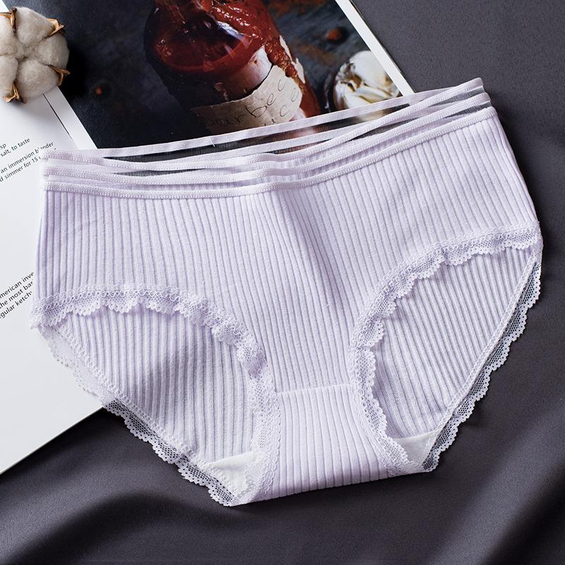 Hollow Striped Women's Panties Cotton Briefs for Women Low Waist Soft Female Underwear Skin-friendly Underpants Lady Intimates