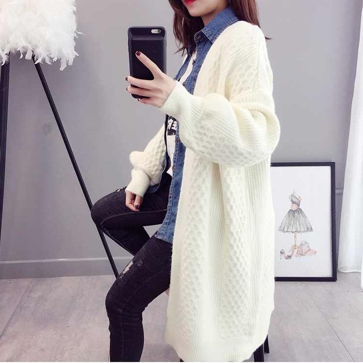 Cardigan Sweater Coat Women Loose Wild Cardigan Sweater Women Long Sweater