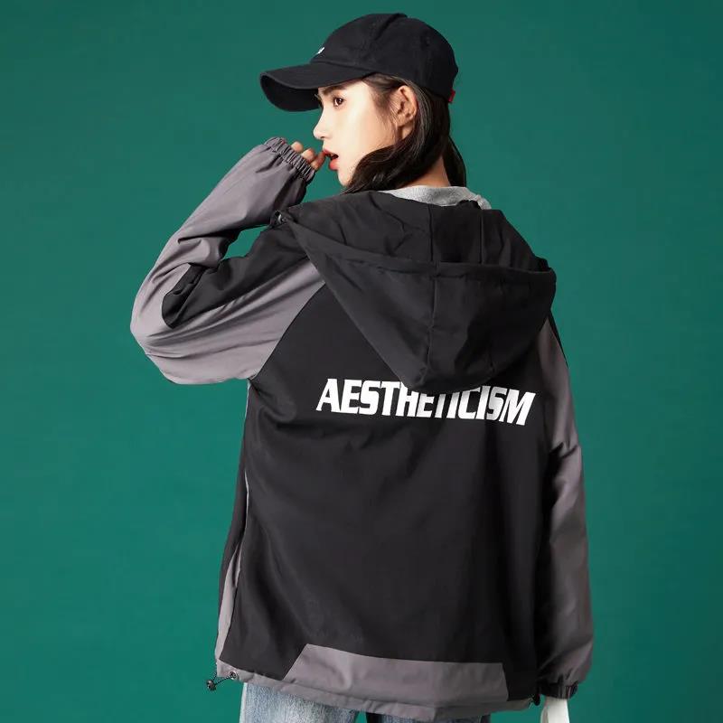 Acket Women's Autumn and Winter 2021 Wild Short Tooling Windbreaker Loose Korean Version of The Jacket Jacket Spring and Autumn