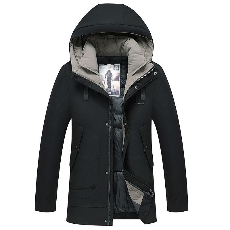 Large Size Down Jacket Outdoor Leisure Men's Clothes Winter Medium and Long Section Cotton Clothing