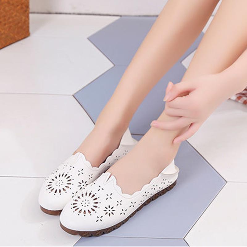 Summer Two-wear Flat Shoes Women's Loafers All-match Hollow Shoes Korean Bow Shoes